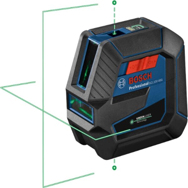 BOSCH Green-Beam Self-Leveling Cross-Line Laser with Plumb Points