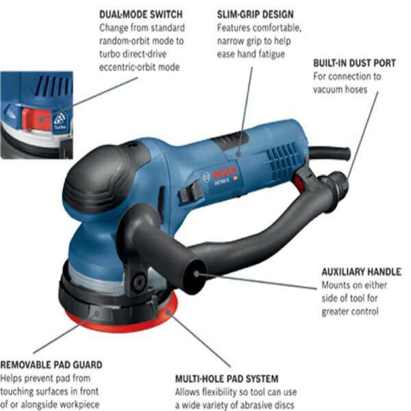 BOSCH 5 In. Dual-Mode Random Orbit Sander