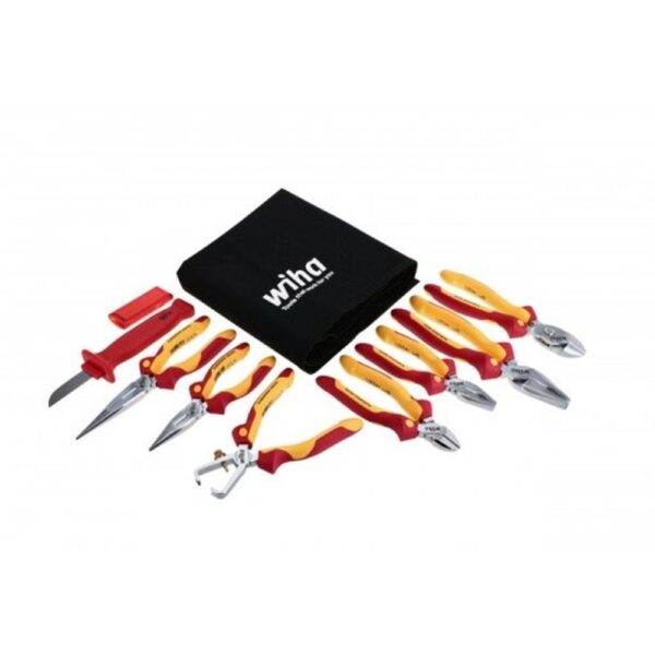 Wiha Insulated Pliers/Cutters/Knife 8 Piece Set