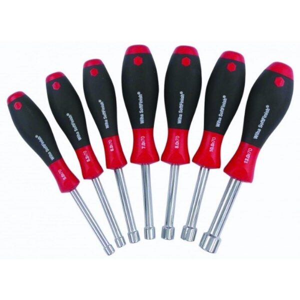 Wiha SoftFinish® Nut Driver Hollow Shaft Metric 7 Piece Set