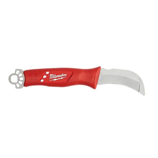 Milwaukee Lineman’s Blunt Tip Hawkbill Knife W/ STICKWORK™ 3in1 Ring