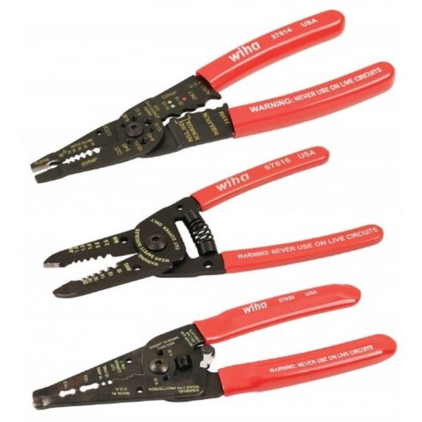 Wiha 3 Piece Classic Grip Wire Stripper Set