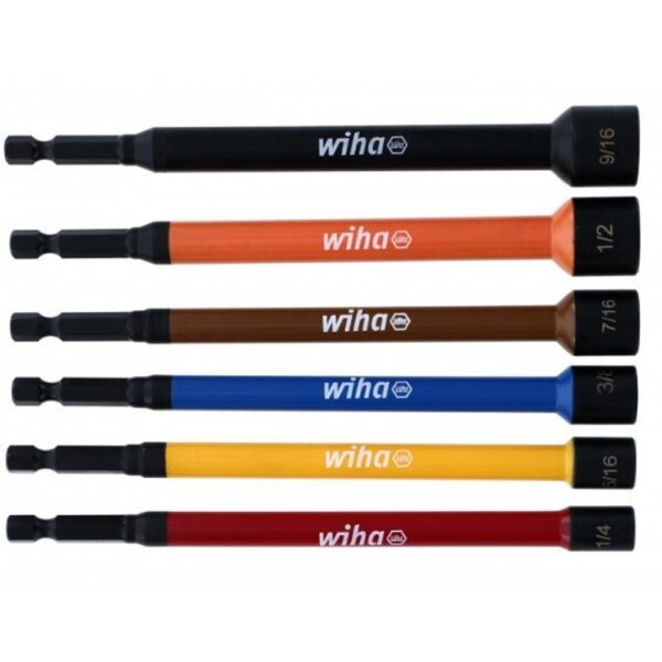 Wiha Color Coded Magnetic Nut Setters 6-Piece