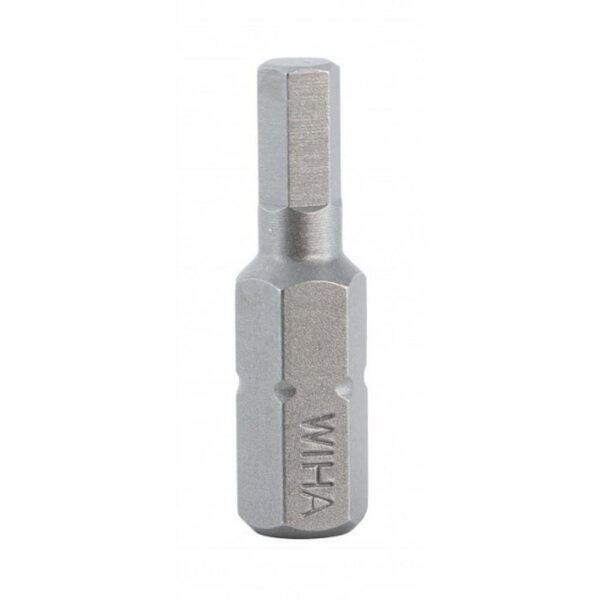 Wiha Hex Metric Insert Bit 4.0 x 25mm Pack of 10 Bits