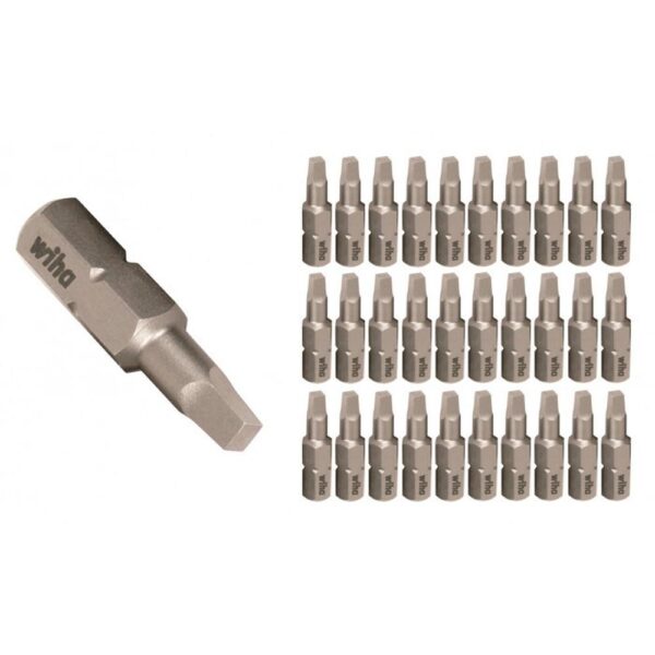 Wiha Square Contractor Bits #2 Bulk Pack of 30 Bits