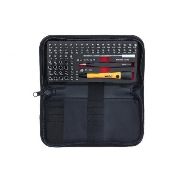 Wiha ESD Safe Micro Bit Set 68 Pc. with ESD Safe Tweezers