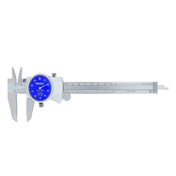 Mitutoyo  D6″TX-1 Dial Caliper, Blue Face, 0.1″/Rev, 0″-6″, 0.001″