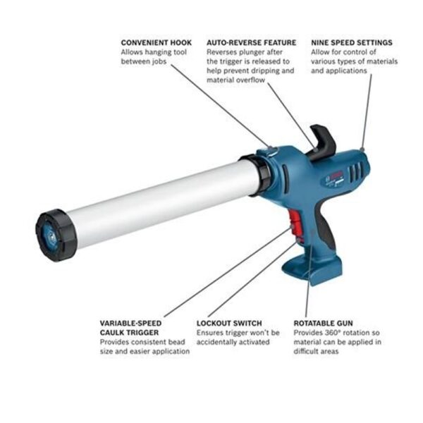 BOSCH  18V Caulk and Adhesive Gun (Bare Tool)