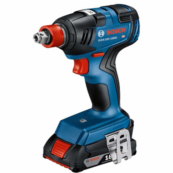 BOSCH  18V EC Brushless 1/4 In. and 1/2 In. Two-in-One Bit/Socket Impact Driver Kit with 2.0 Ah SlimPack Battery