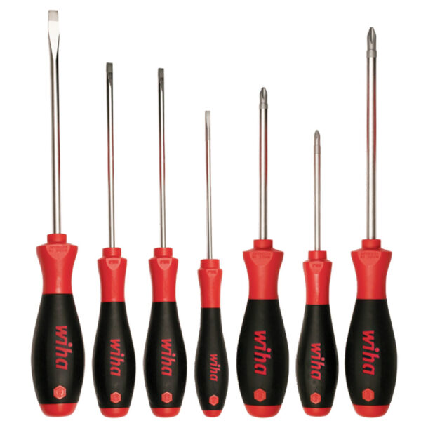 Wiha SoftFinish® Slotted and Phillips Screwdriver Set 7-Piece