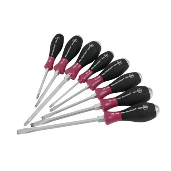 Wiha MicroFinish Extra Heavy Duty Slotted/Phillips 8 Piece Set