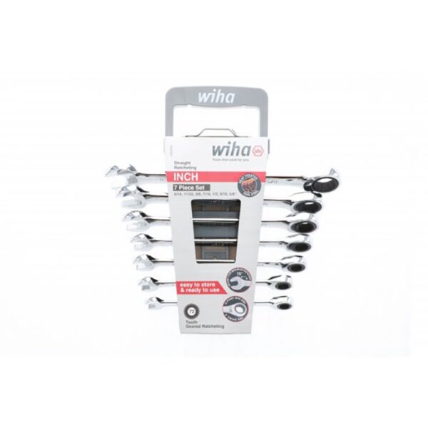 Wiha Combination Inch Ratchet Wrenches 7 Piece Set