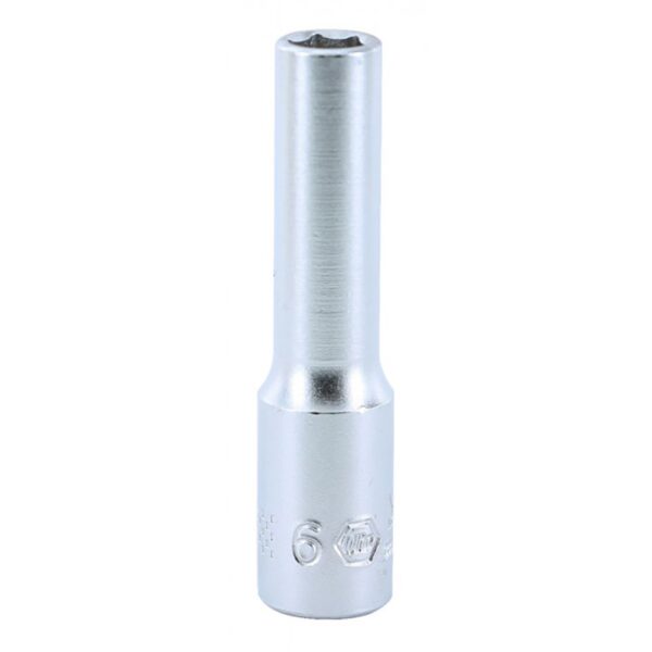 Wiha 1/4″ Dr. Deep Socket Inch, 6 Pt, 6.0mm