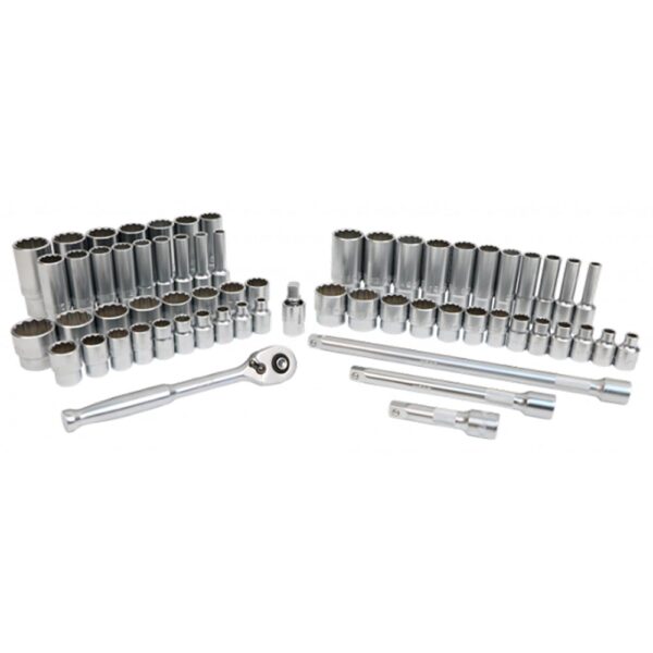 Wiha 63-Piece 3/8” Drive MM and SAE Socket Set