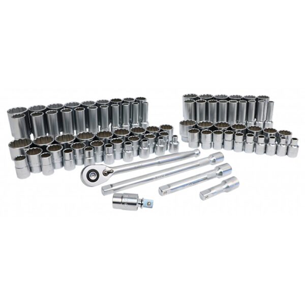 Wiha 84-Piece 1/2” Drive MM and SAE Socket Set