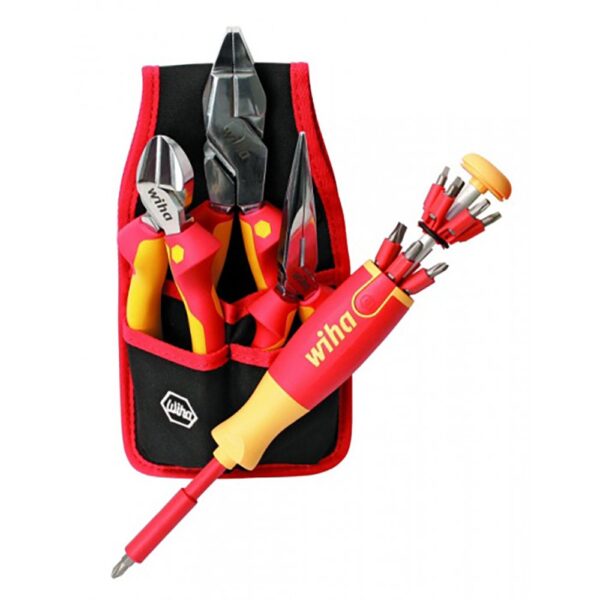 Wiha Insulated Chrome Finish Pliers Cutters and Pop-Up Set