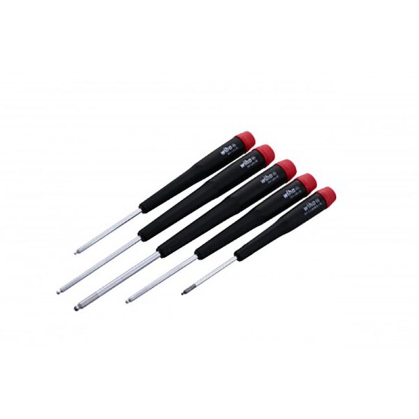 Wiha 5 Piece Precision Ball End Hex Screwdriver Set – Metric